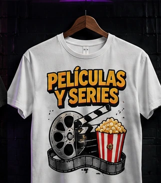 Polera realista estampada de peliculas series